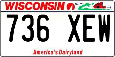 WI license plate 736XEW