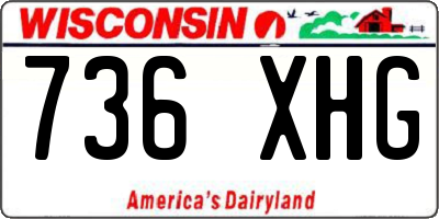 WI license plate 736XHG