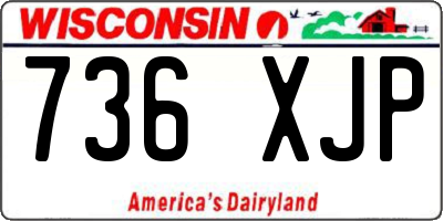 WI license plate 736XJP