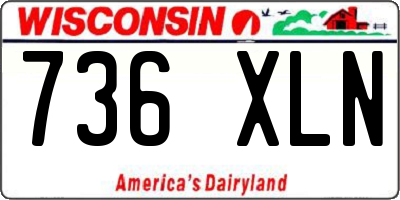 WI license plate 736XLN