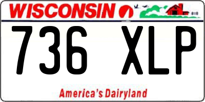 WI license plate 736XLP