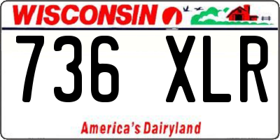 WI license plate 736XLR