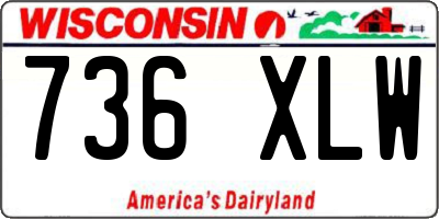 WI license plate 736XLW
