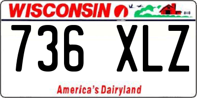 WI license plate 736XLZ
