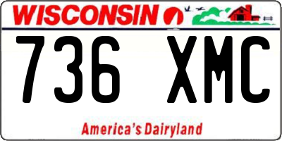 WI license plate 736XMC