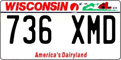 WI license plate 736XMD