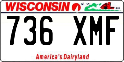WI license plate 736XMF