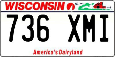WI license plate 736XMI