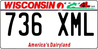 WI license plate 736XML