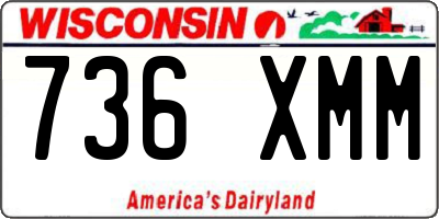 WI license plate 736XMM