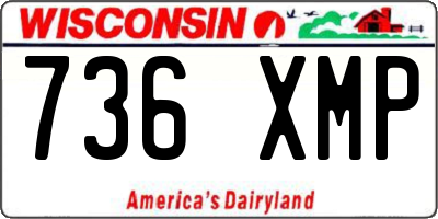 WI license plate 736XMP