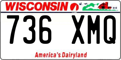 WI license plate 736XMQ