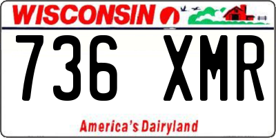 WI license plate 736XMR