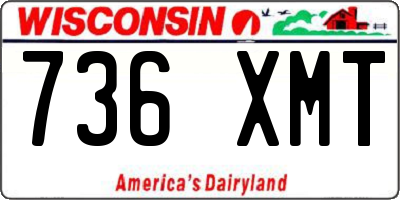 WI license plate 736XMT