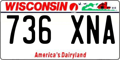 WI license plate 736XNA