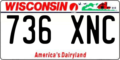 WI license plate 736XNC