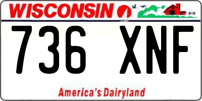 WI license plate 736XNF
