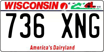 WI license plate 736XNG