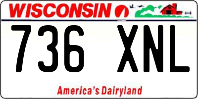 WI license plate 736XNL