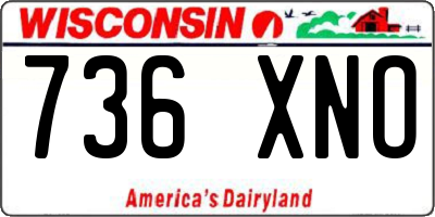 WI license plate 736XNO
