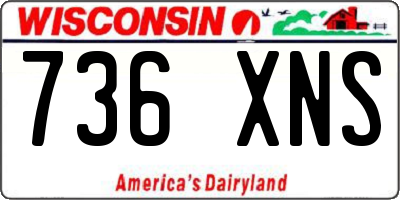 WI license plate 736XNS