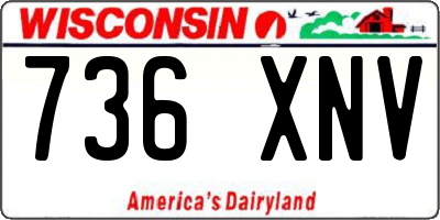 WI license plate 736XNV