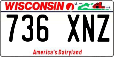 WI license plate 736XNZ