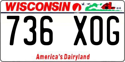 WI license plate 736XOG