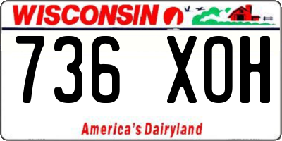 WI license plate 736XOH