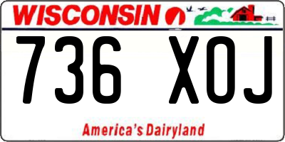WI license plate 736XOJ