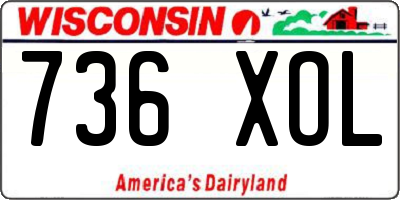 WI license plate 736XOL