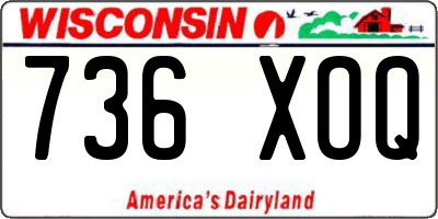 WI license plate 736XOQ