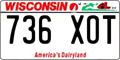 WI license plate 736XOT