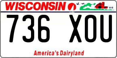 WI license plate 736XOU