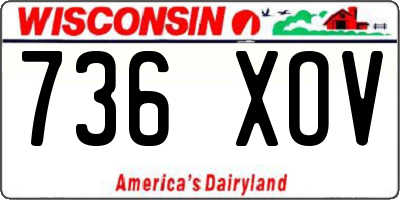 WI license plate 736XOV