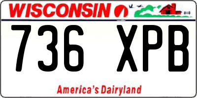 WI license plate 736XPB