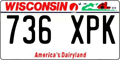 WI license plate 736XPK