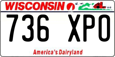 WI license plate 736XPO