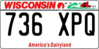 WI license plate 736XPQ