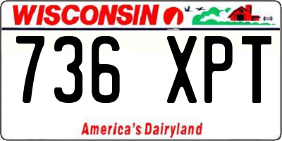 WI license plate 736XPT