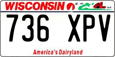 WI license plate 736XPV
