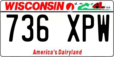 WI license plate 736XPW