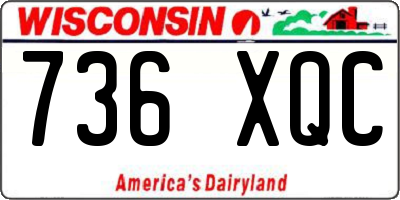 WI license plate 736XQC