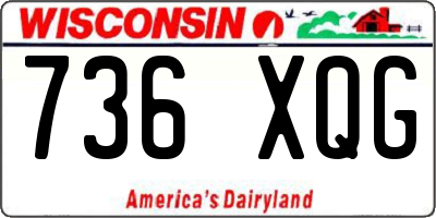 WI license plate 736XQG