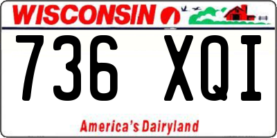 WI license plate 736XQI