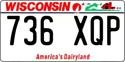 WI license plate 736XQP