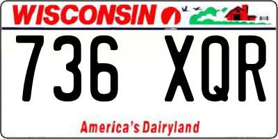 WI license plate 736XQR