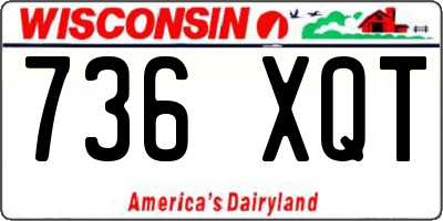 WI license plate 736XQT