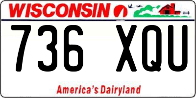 WI license plate 736XQU