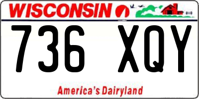 WI license plate 736XQY